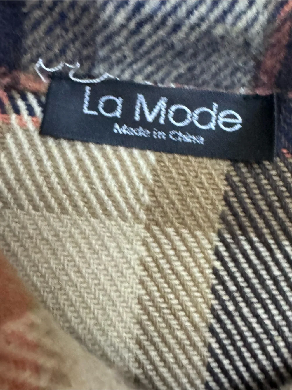 La Mode Plaid Snap Button Flannel Shirt Size Small